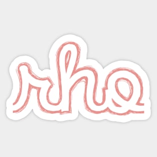 Rho Cursive Greek Letter Sticker